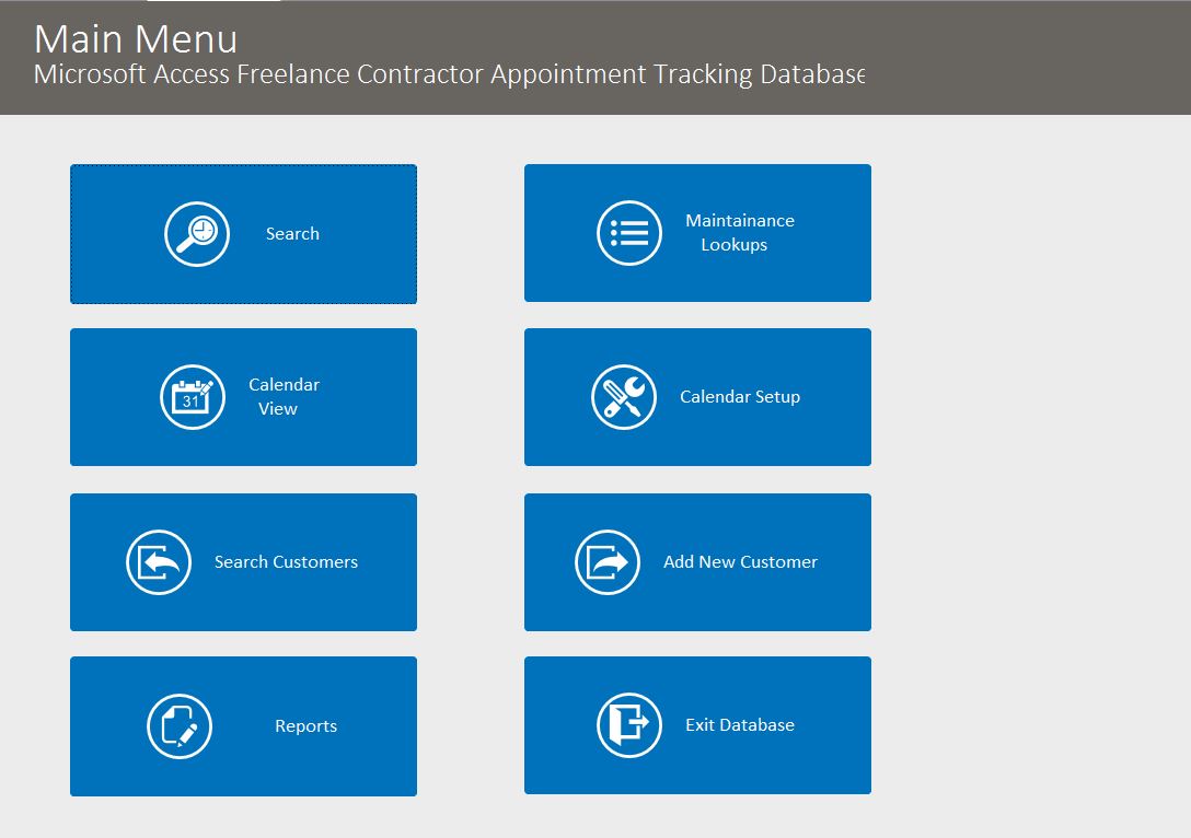 Freelance Contractor Appointment Tracking Template Outlook Style | Appointment Database